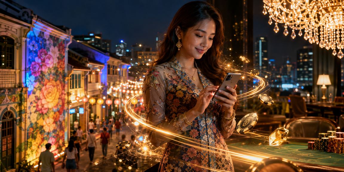 Skrin telefon menunjukkan proses deposit pertama untuk ahli baru di Pulau Pinang
